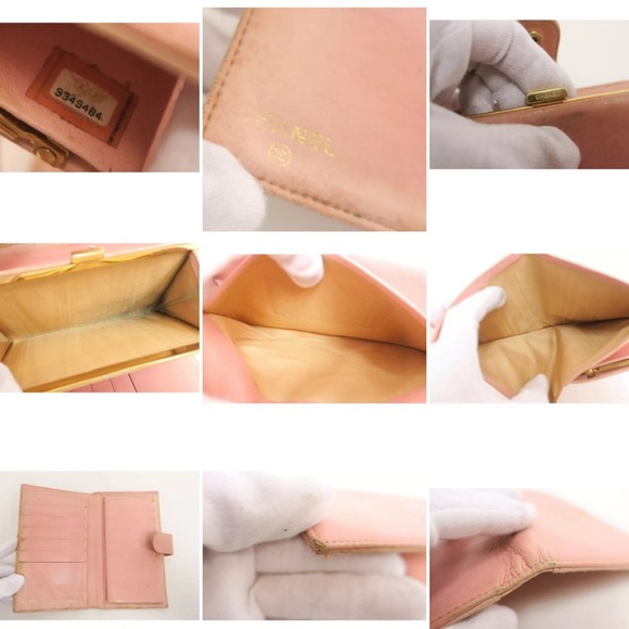 💎 Authentic CHANEL Wallet Caviar Pink Leather Bifold Long Wallet 💎 - Picture 12 of 14